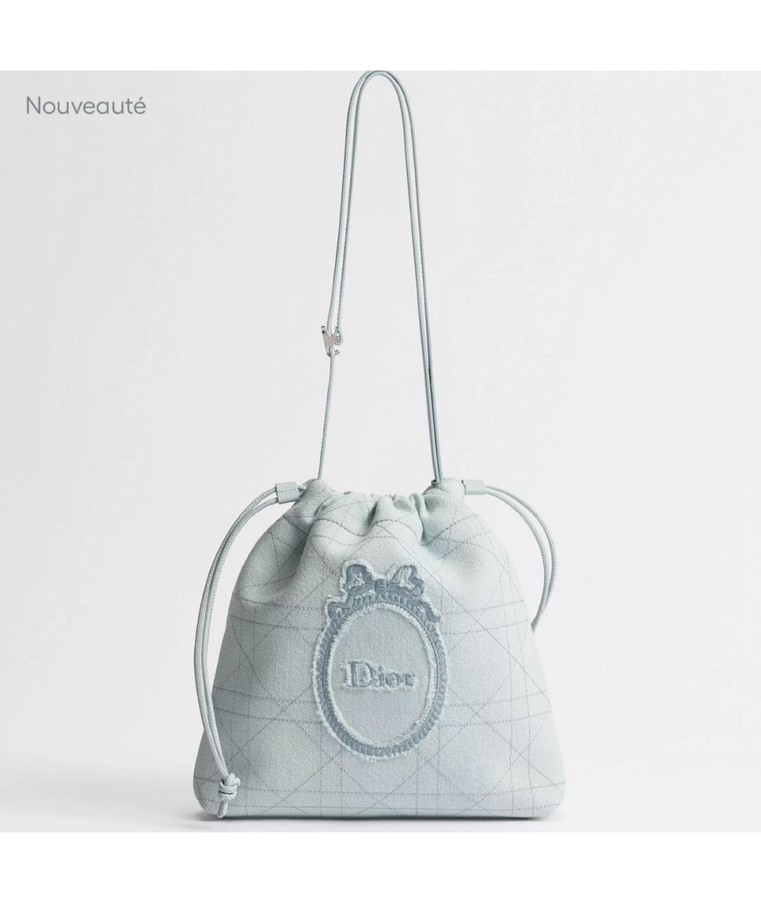 CHRISTIAN DIOR Голубая сумка тоут, фото 2