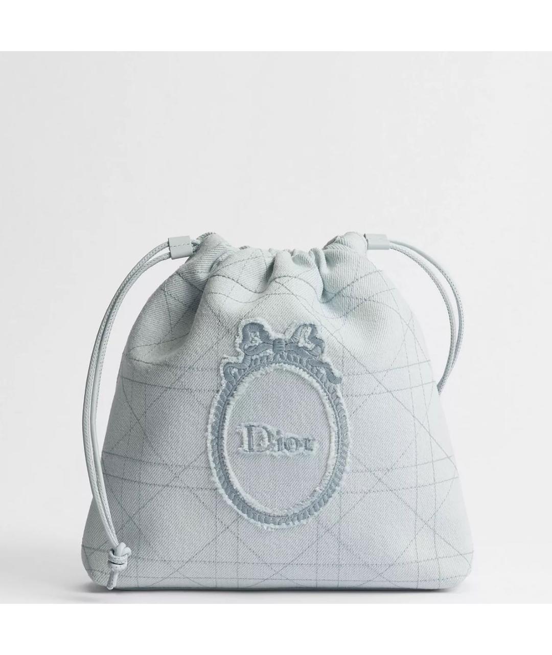 CHRISTIAN DIOR Голубая сумка тоут, фото 4
