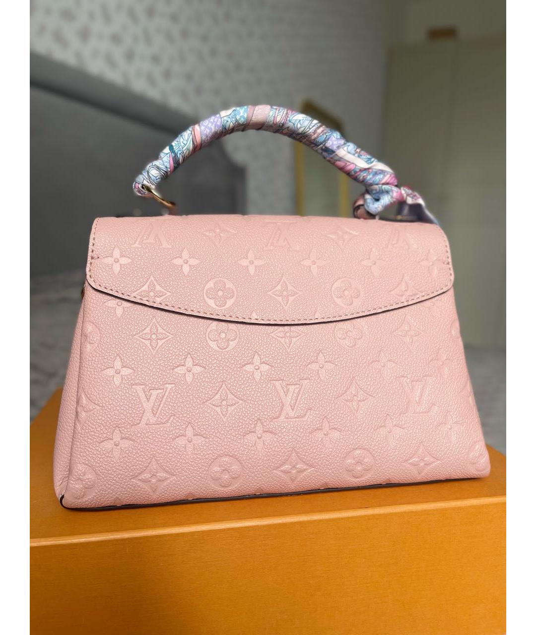LOUIS VUITTON Розовая кожаная сумка с короткими ручками, фото 2