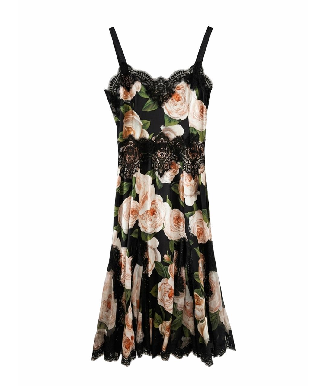 DOLCE&GABBANA Темно-синее хлопковое платье, фото 1