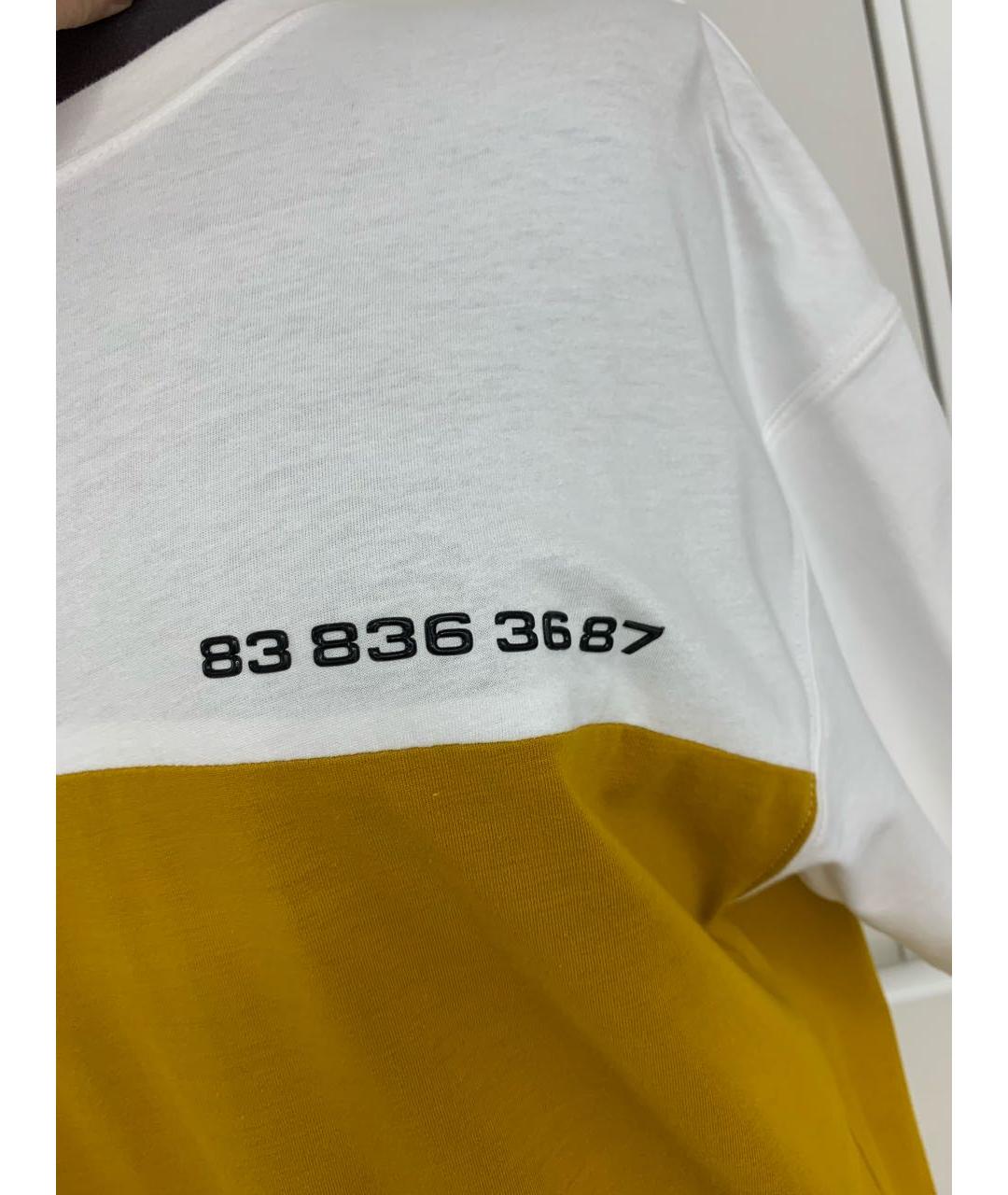 VETEMENTS Горчичная хлопковая футболка, фото 5