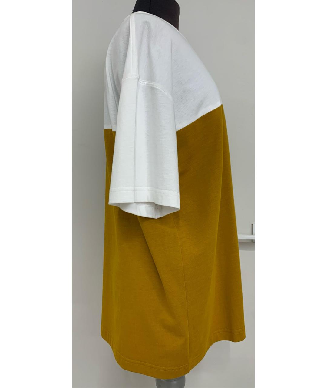 VETEMENTS Горчичная хлопковая футболка, фото 3