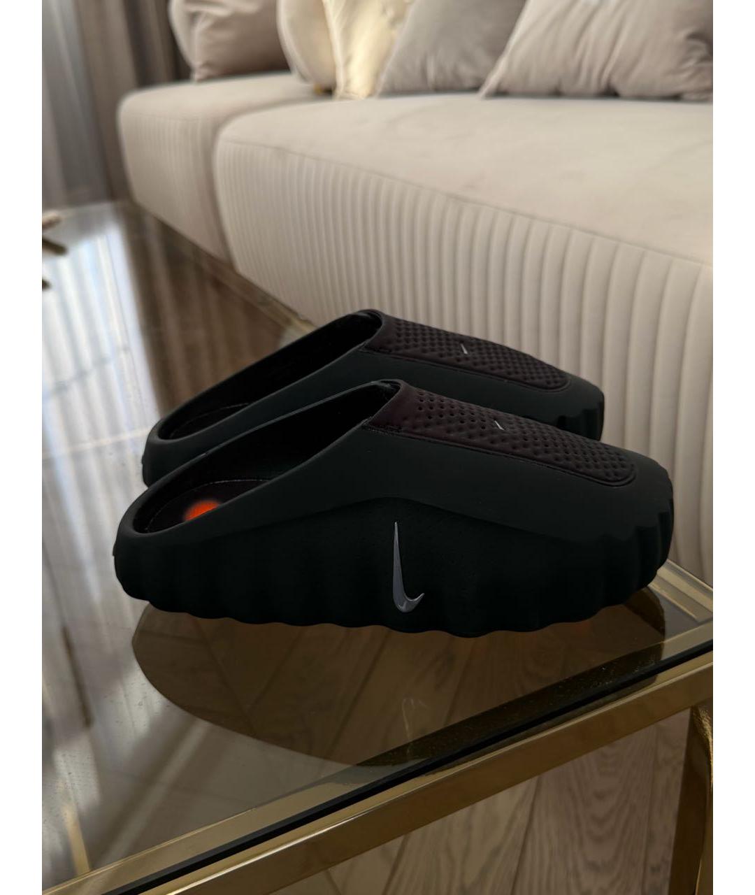 NIKE Черные резиновые мюли, фото 2
