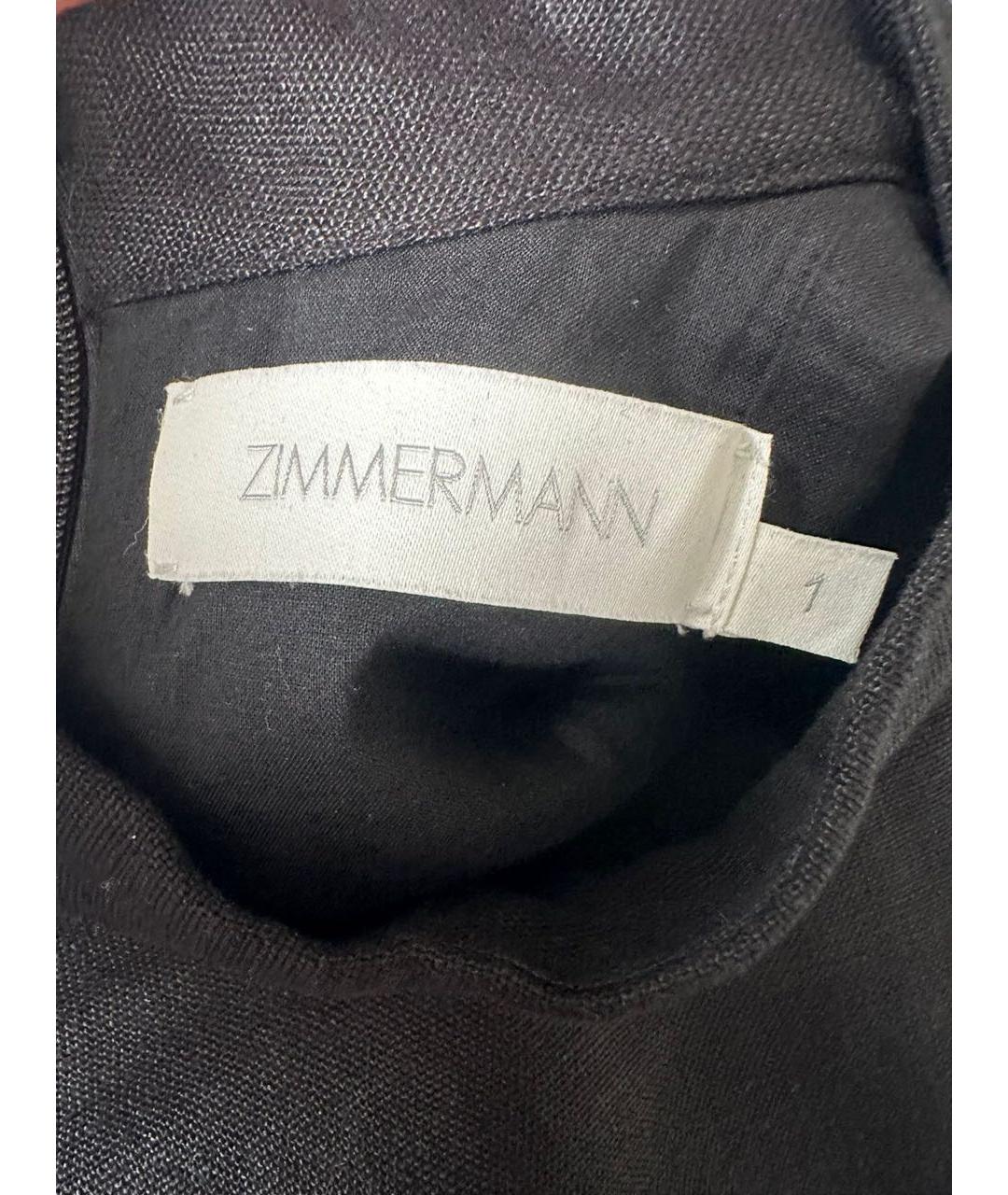 ZIMMERMANN Черное льняное коктейльное платье, фото 2