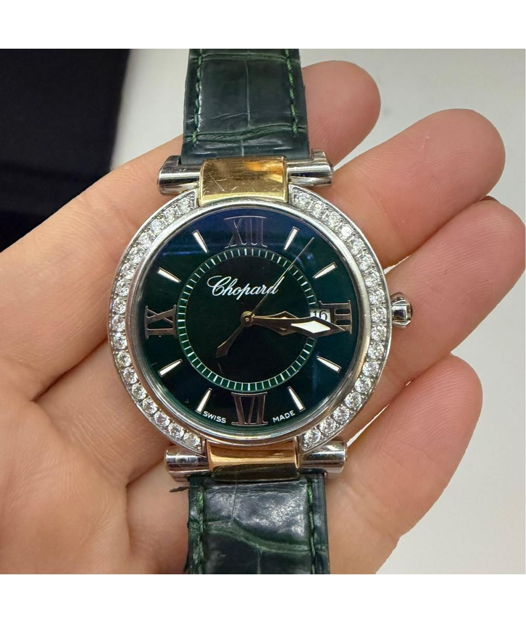CHOPARD Зеленые часы из желтого золота, фото 4