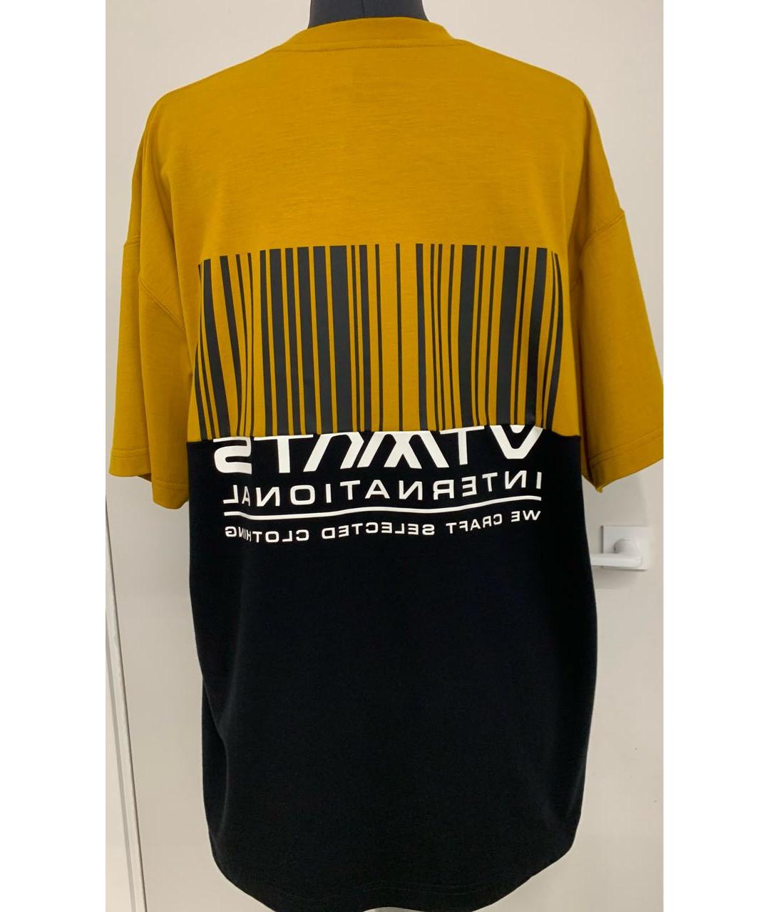 VETEMENTS Черная хлопковая футболка, фото 4