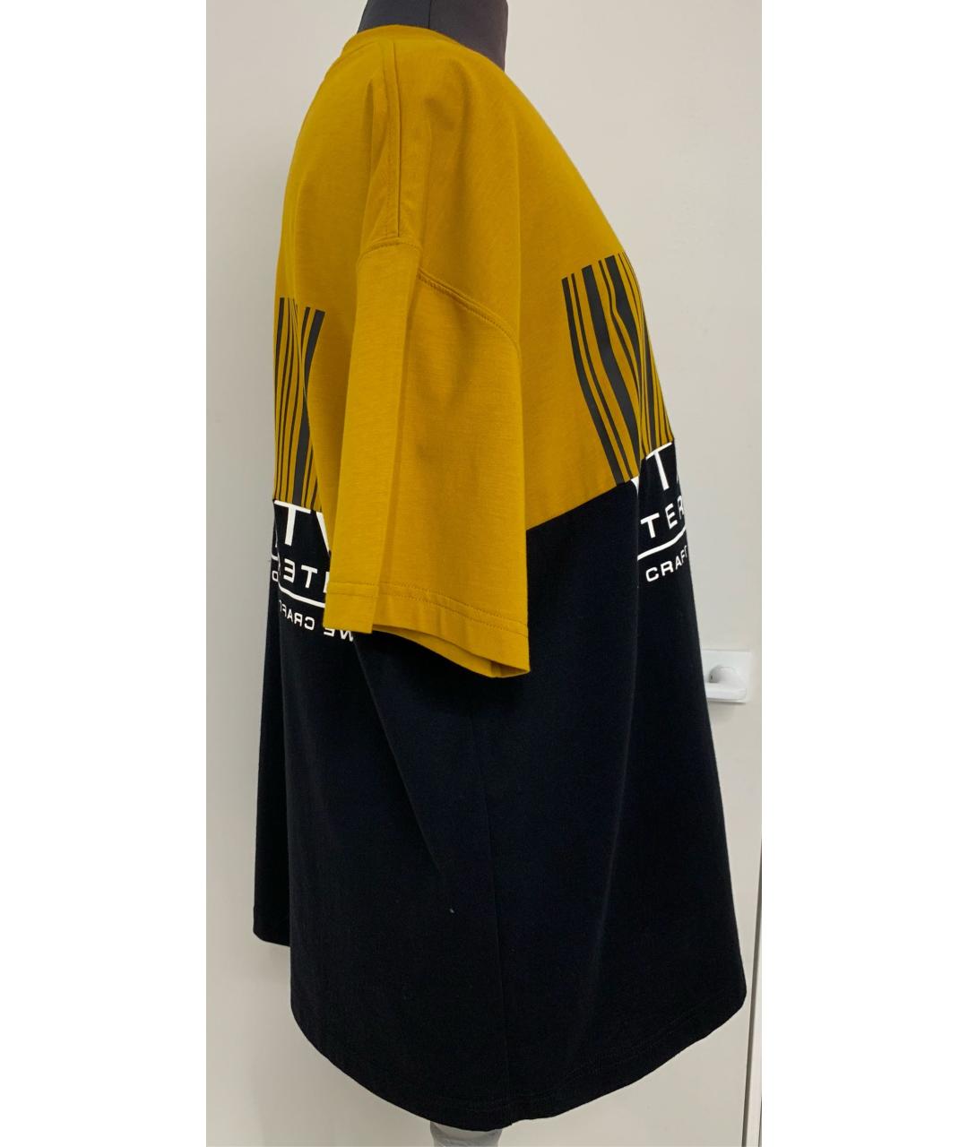 VETEMENTS Черная хлопковая футболка, фото 3
