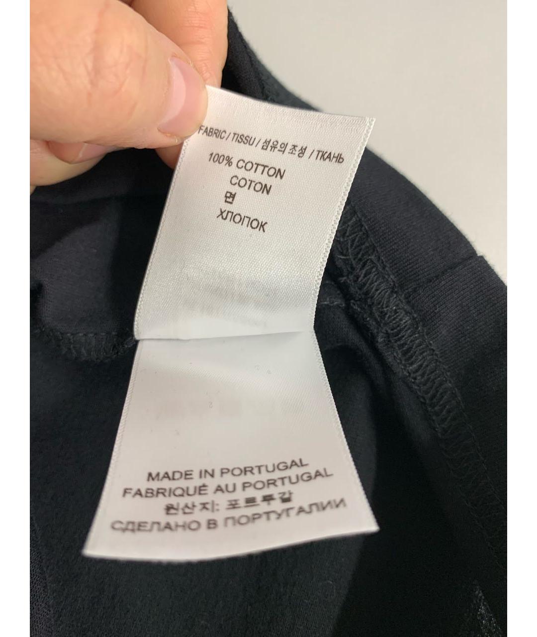 VETEMENTS Черная хлопковая футболка, фото 6