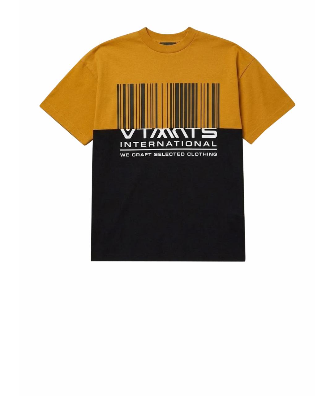VETEMENTS Черная хлопковая футболка, фото 1