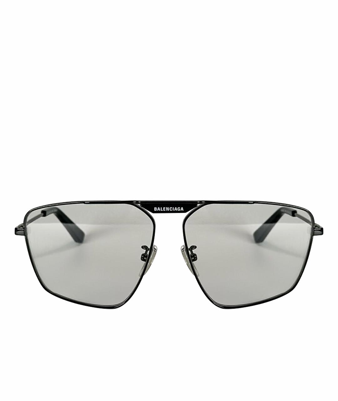 BALENCIAGA Серые металлические солнцезащитные очки, фото 1