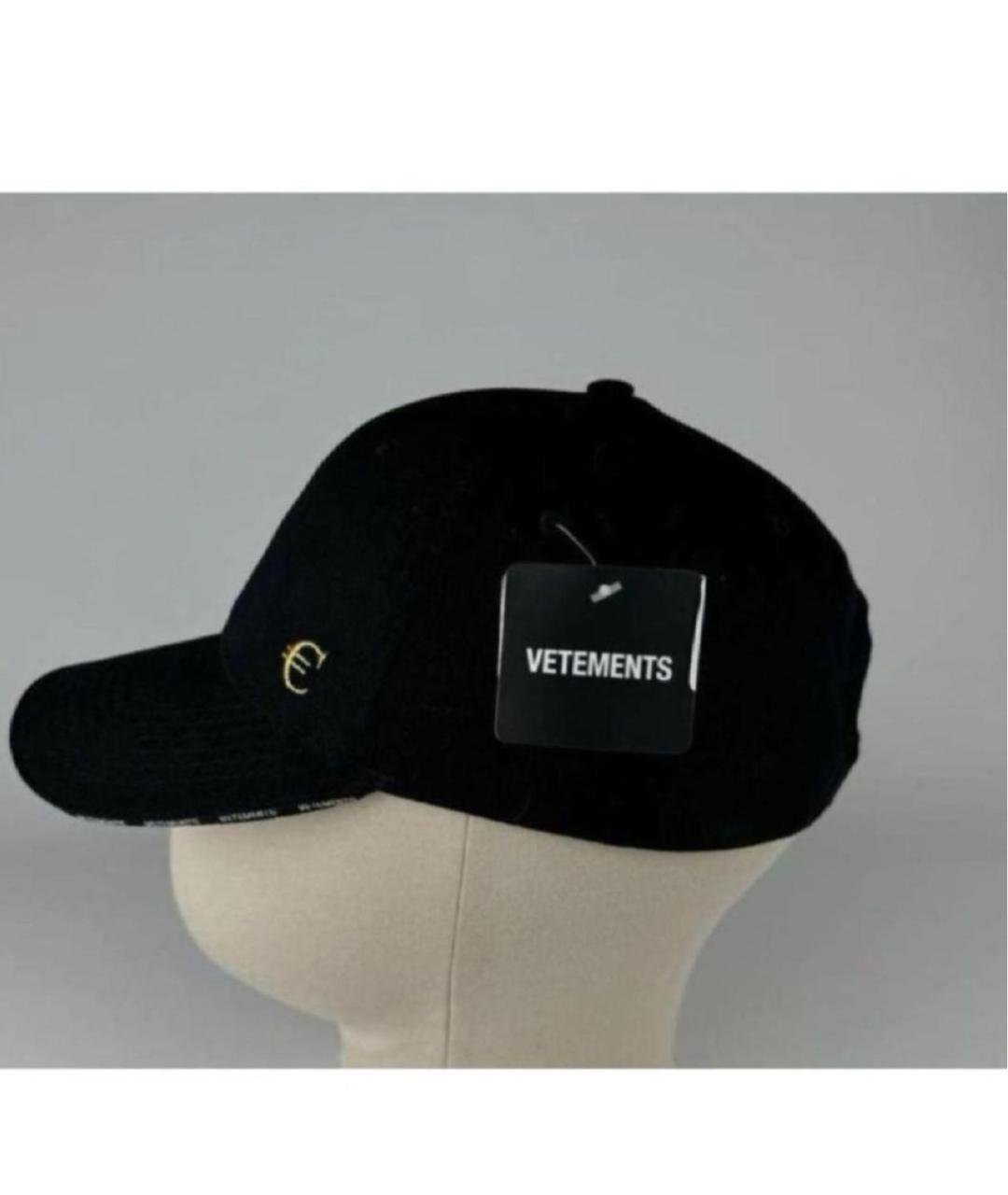 VETEMENTS Черная хлопковая кепка/бейсболка, фото 3