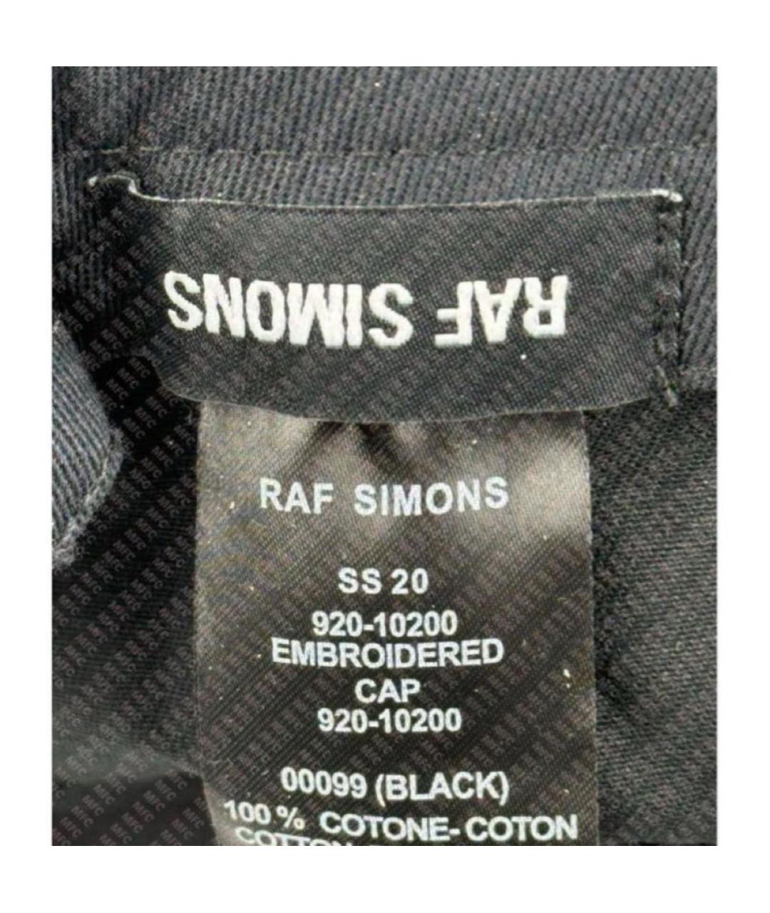 RAF SIMONS Черная хлопковая кепка/бейсболка, фото 5