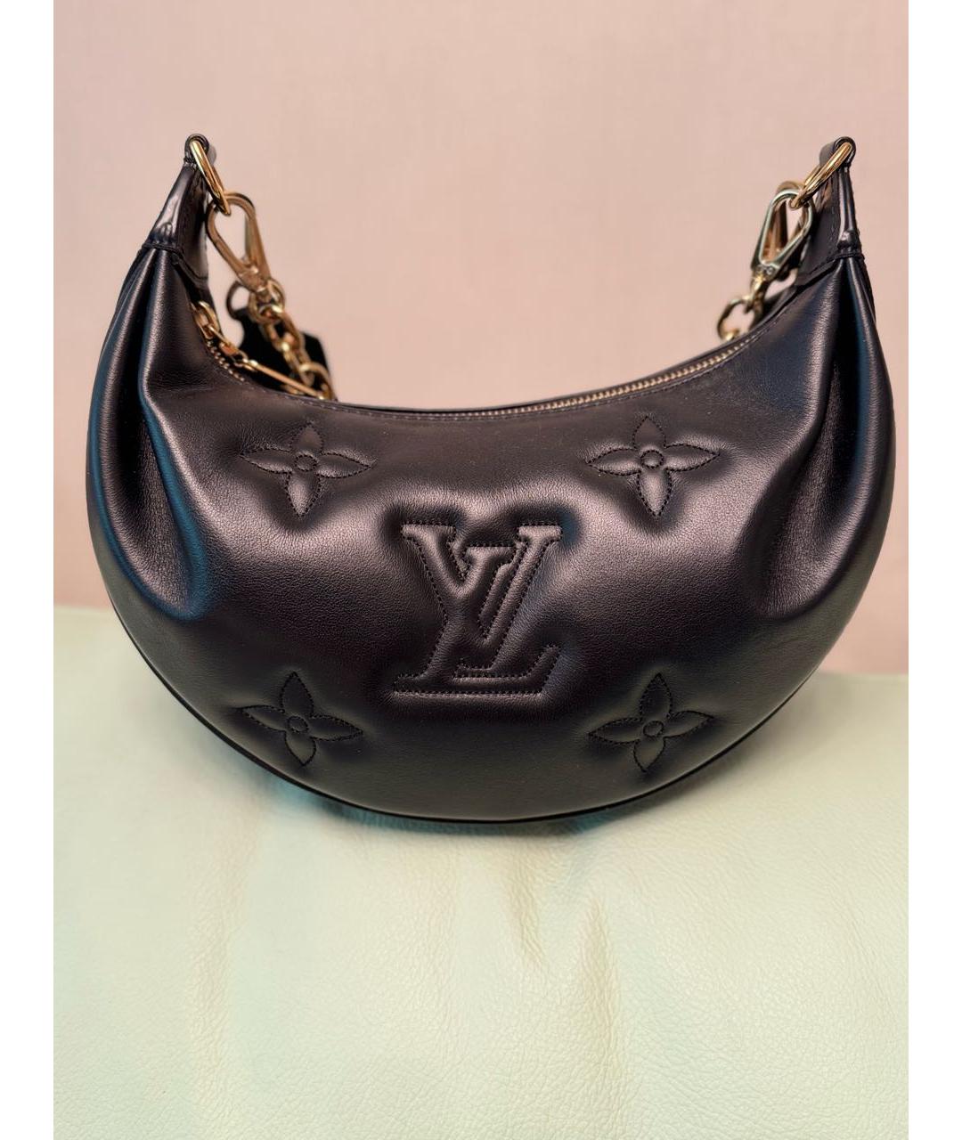 LOUIS VUITTON Черная кожаная сумка через плечо, фото 6