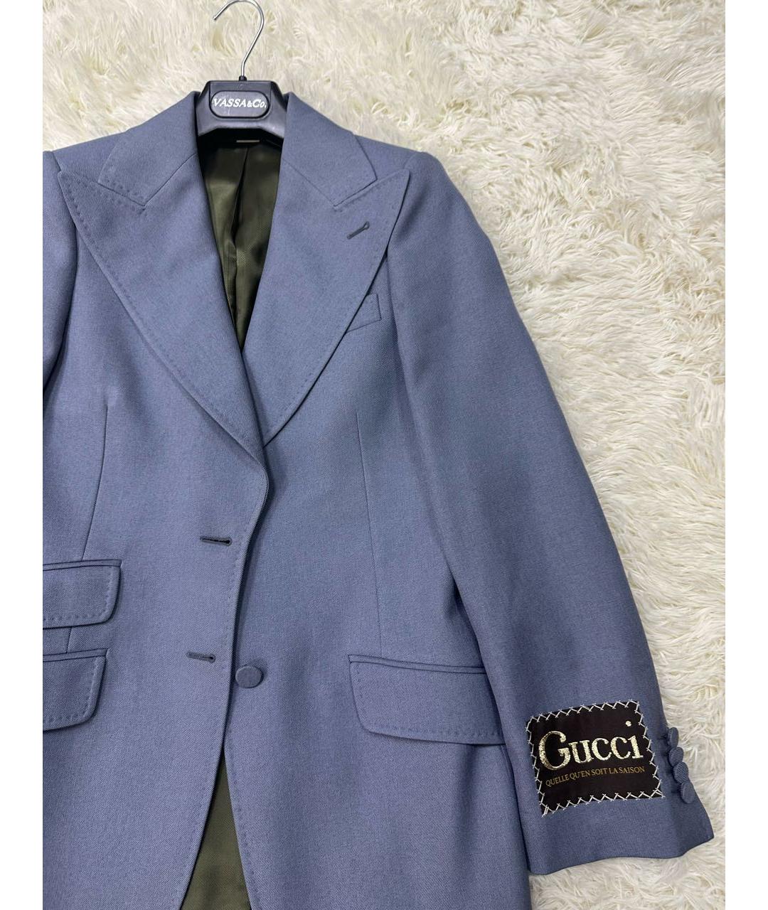 GUCCI Темно-синий жакет/пиджак, фото 2