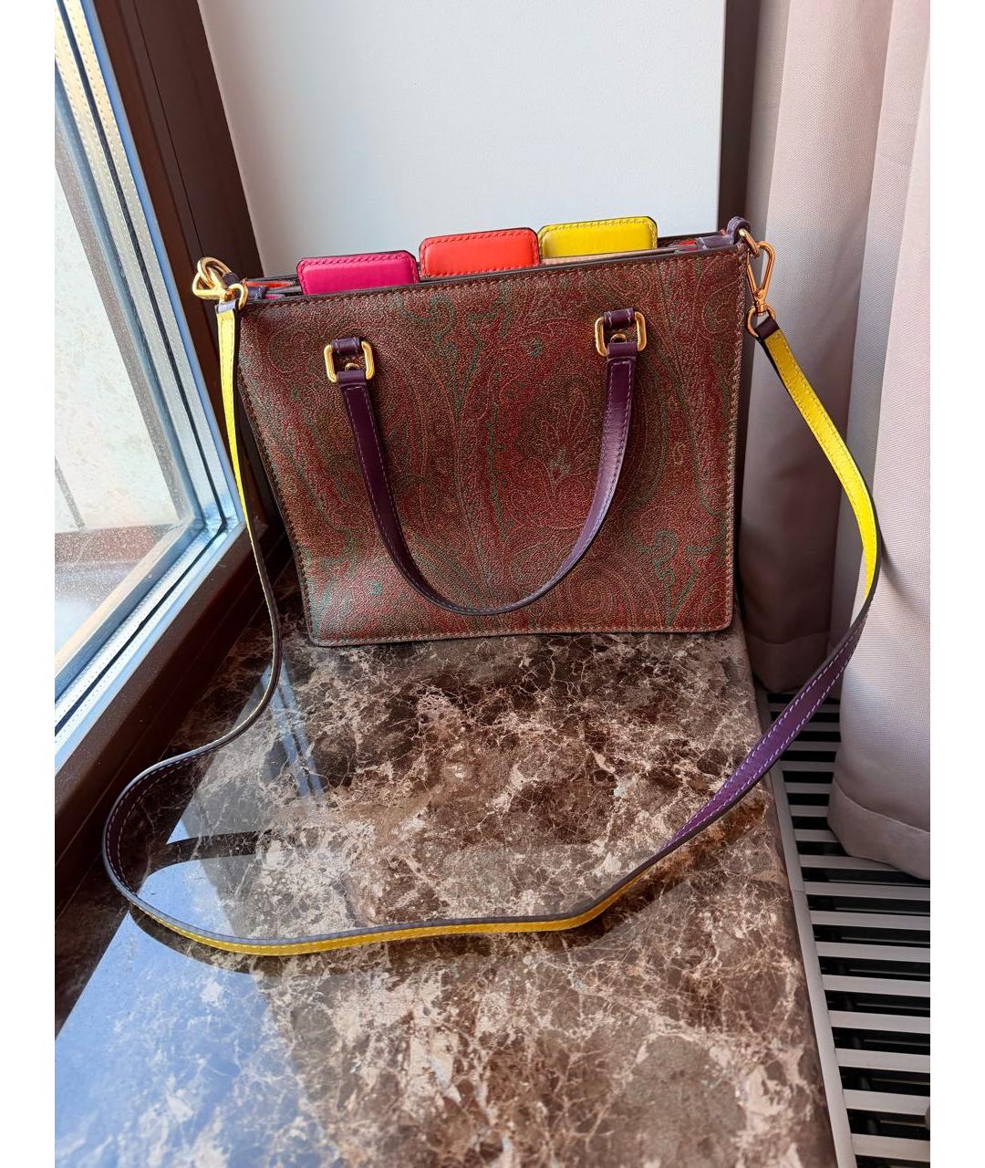 ETRO Мульти кожаная сумка с короткими ручками, фото 3