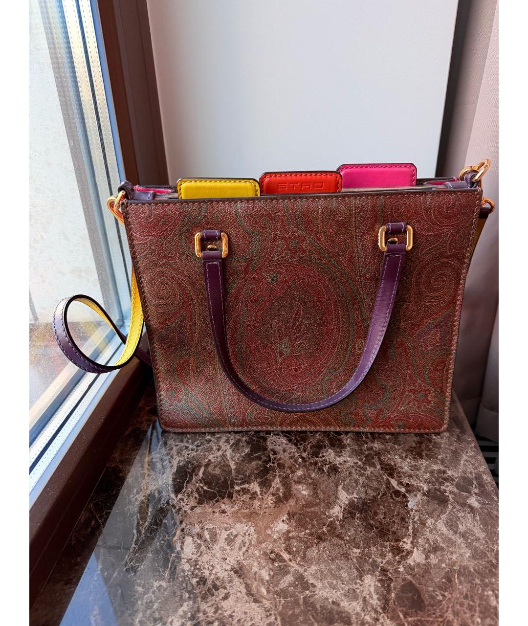 ETRO Мульти кожаная сумка с короткими ручками, фото 6