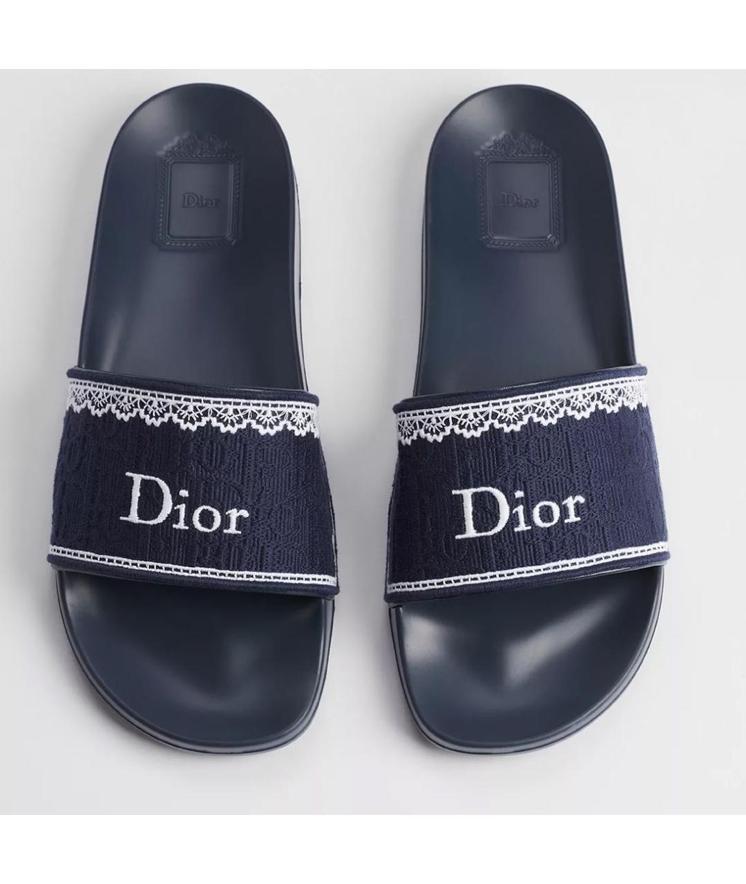 CHRISTIAN DIOR Синие мюли, фото 2