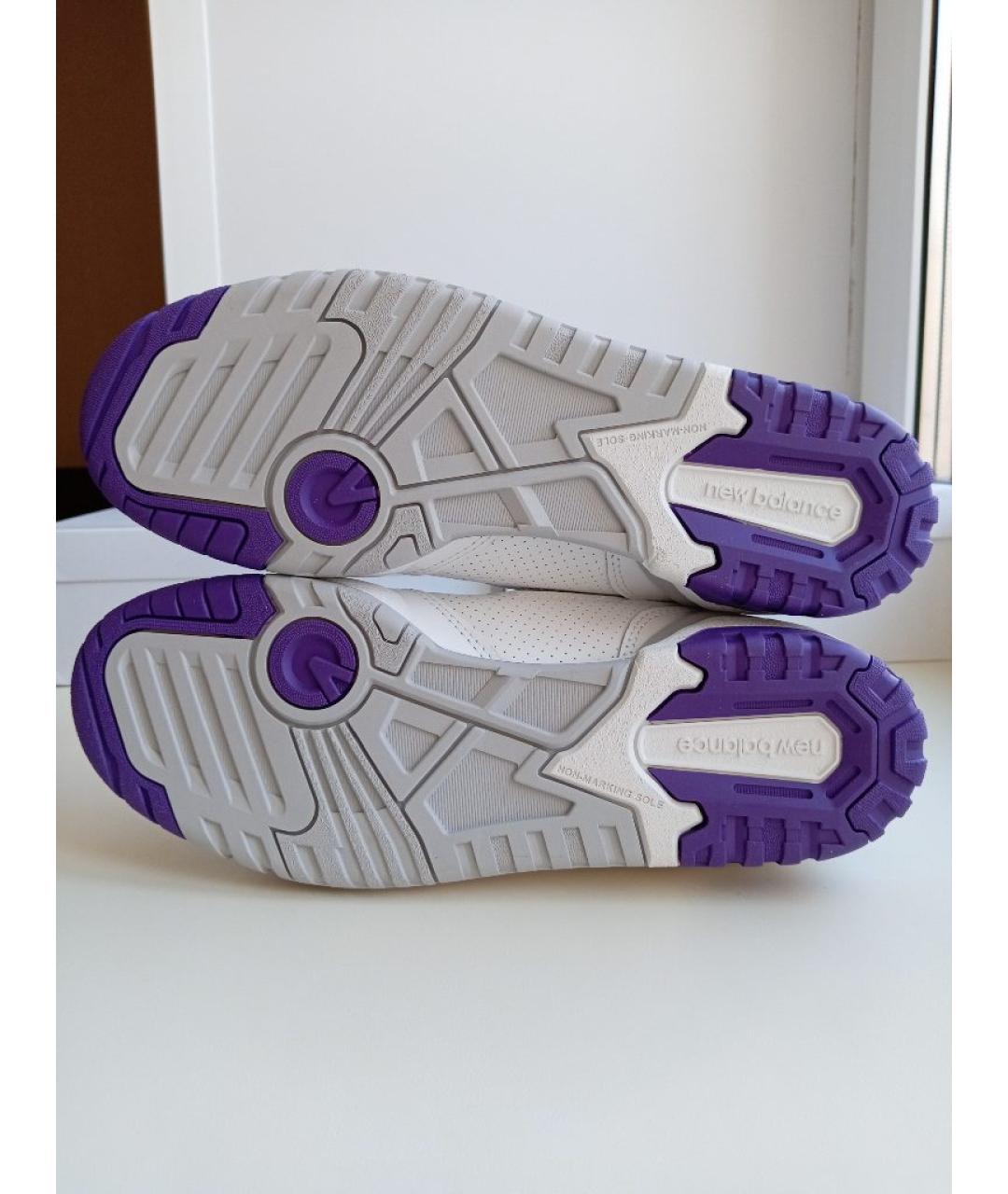 NEW BALANCE Фиолетовые кожаные высокие кроссовки / кеды, фото 8