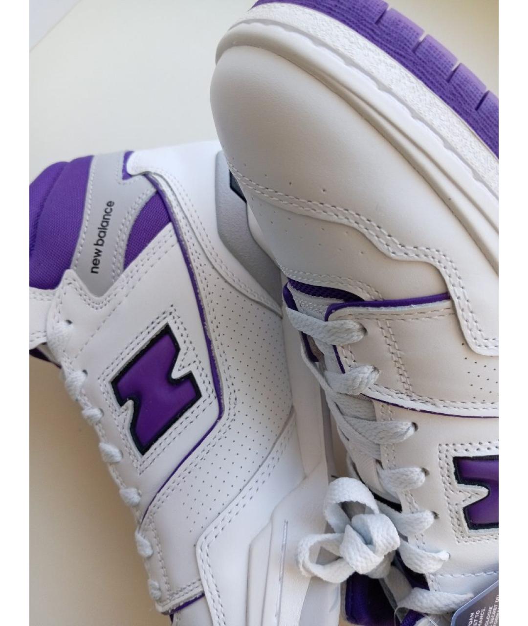 NEW BALANCE Фиолетовые кожаные высокие кроссовки / кеды, фото 9