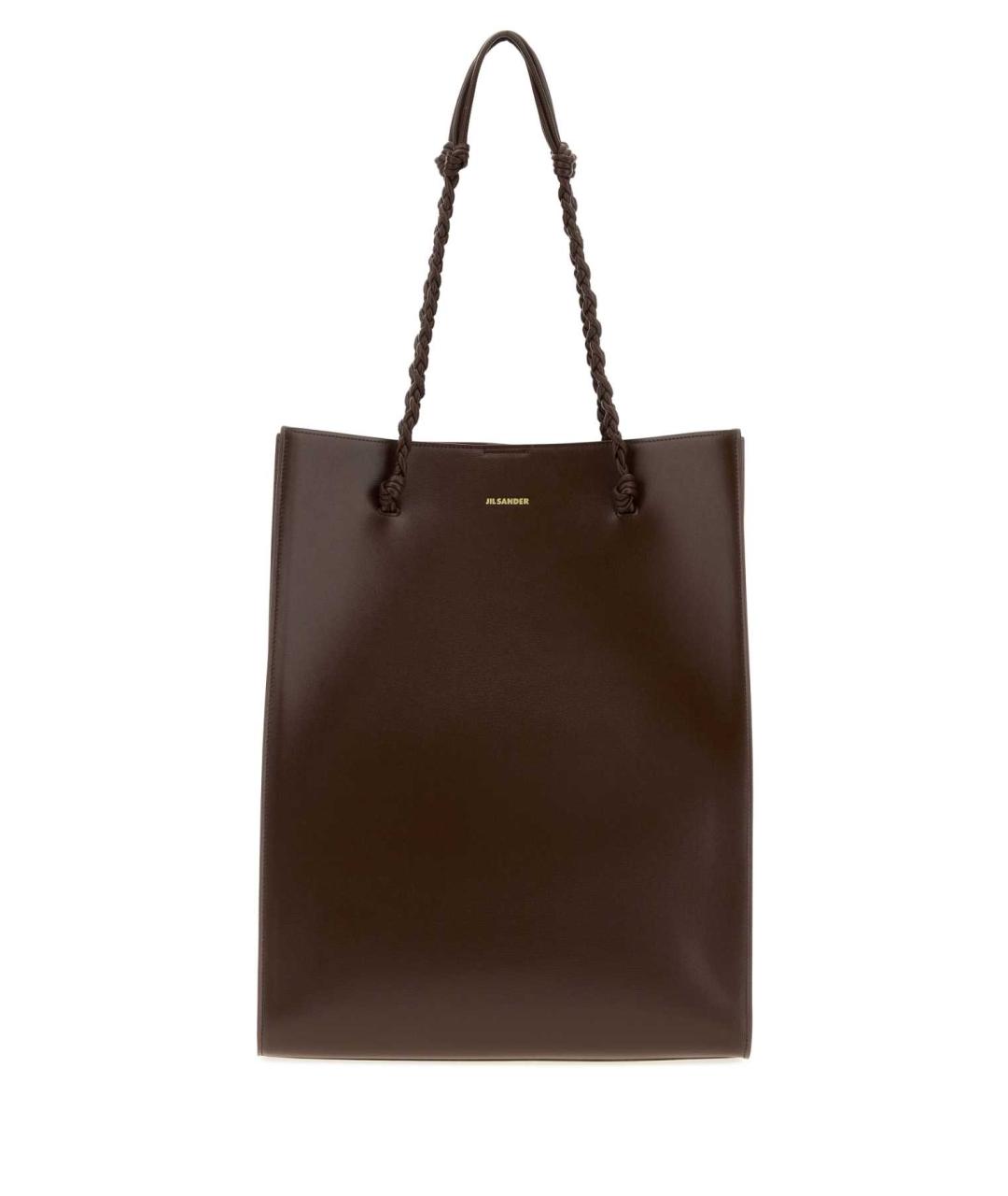 JIL SANDER Коричневая кожаная сумка тоут, фото 1