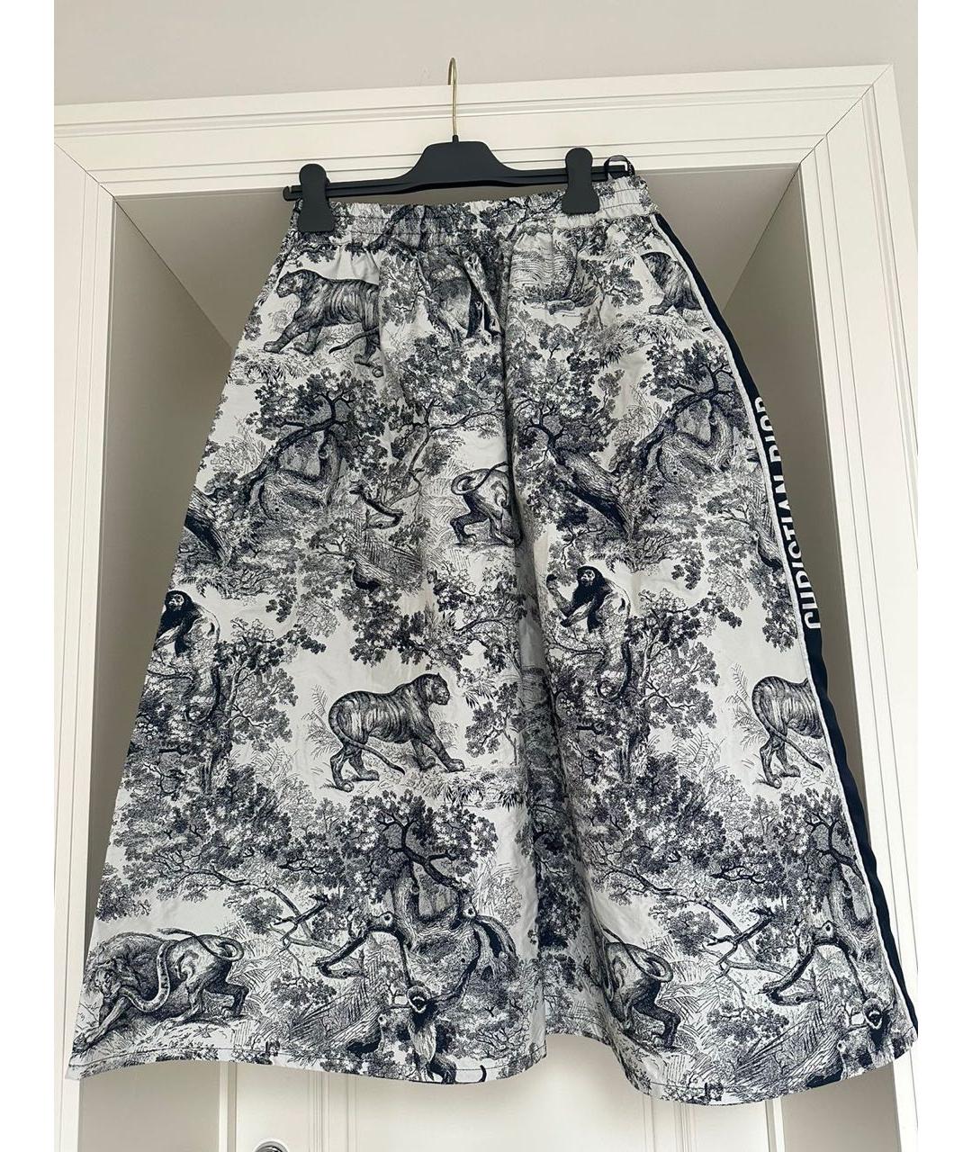 CHRISTIAN DIOR Темно-синяя полиэстеровая юбка миди, фото 2