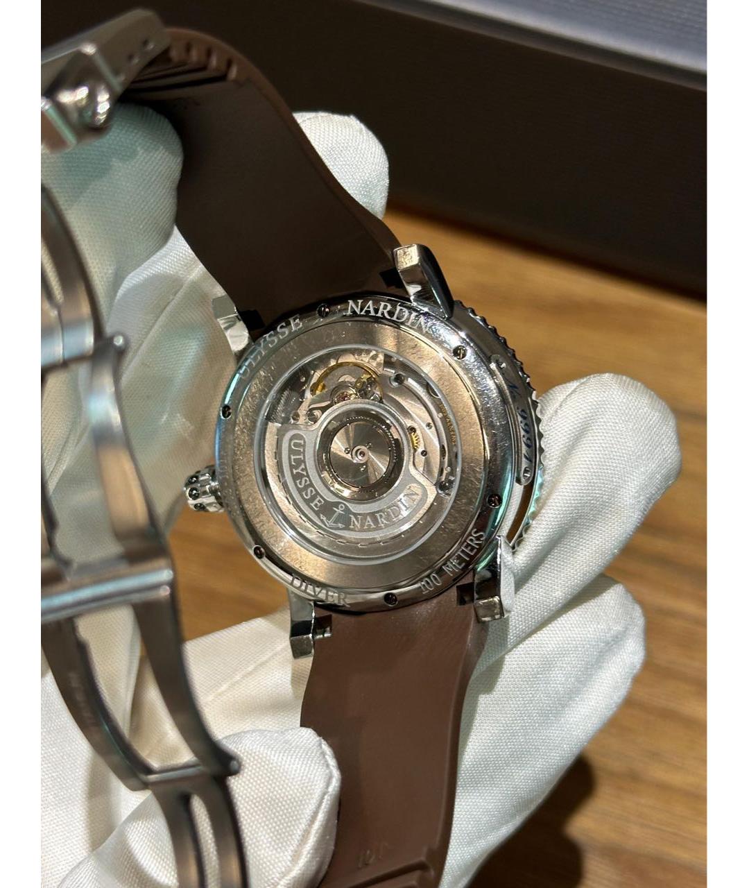 Ulysse Nardin Коричневые металлические часы, фото 2