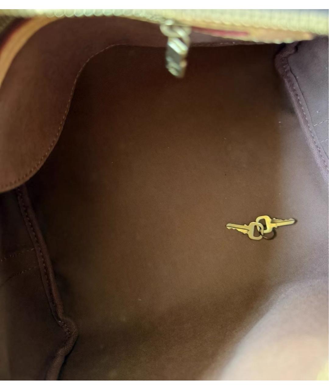 LOUIS VUITTON Коричневая сумка с короткими ручками, фото 6
