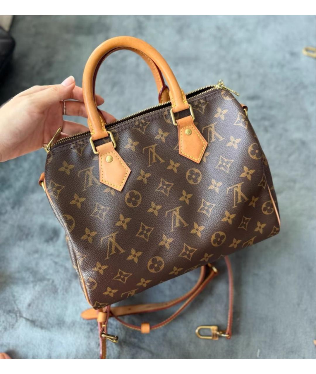 LOUIS VUITTON Коричневая сумка с короткими ручками, фото 2