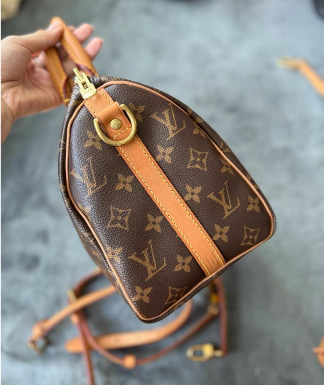LOUIS VUITTON Коричневая сумка с короткими ручками, фото 4