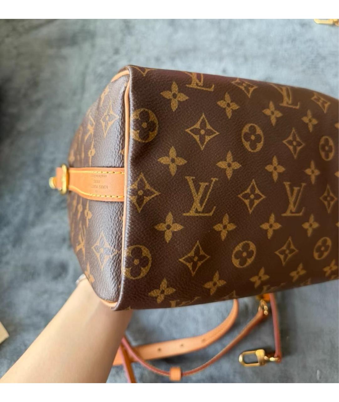 LOUIS VUITTON Коричневая сумка с короткими ручками, фото 5