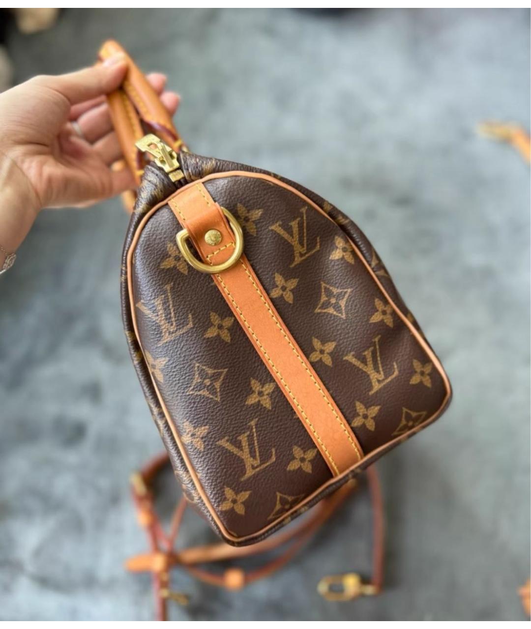 LOUIS VUITTON Коричневая сумка с короткими ручками, фото 3