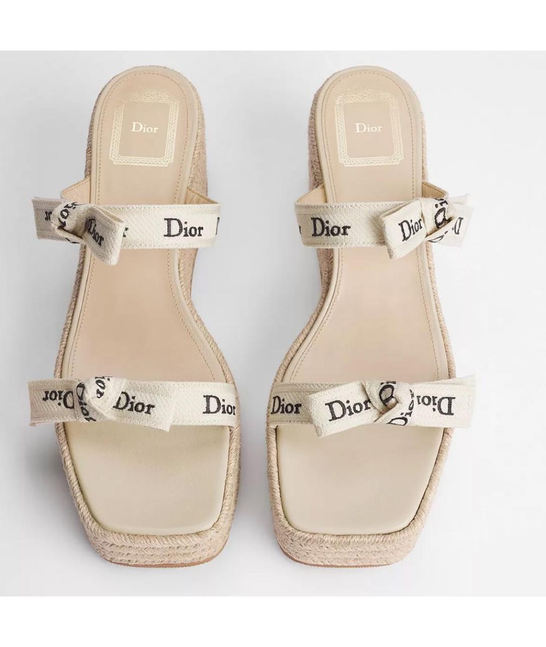 CHRISTIAN DIOR Бежевые мюли, фото 2
