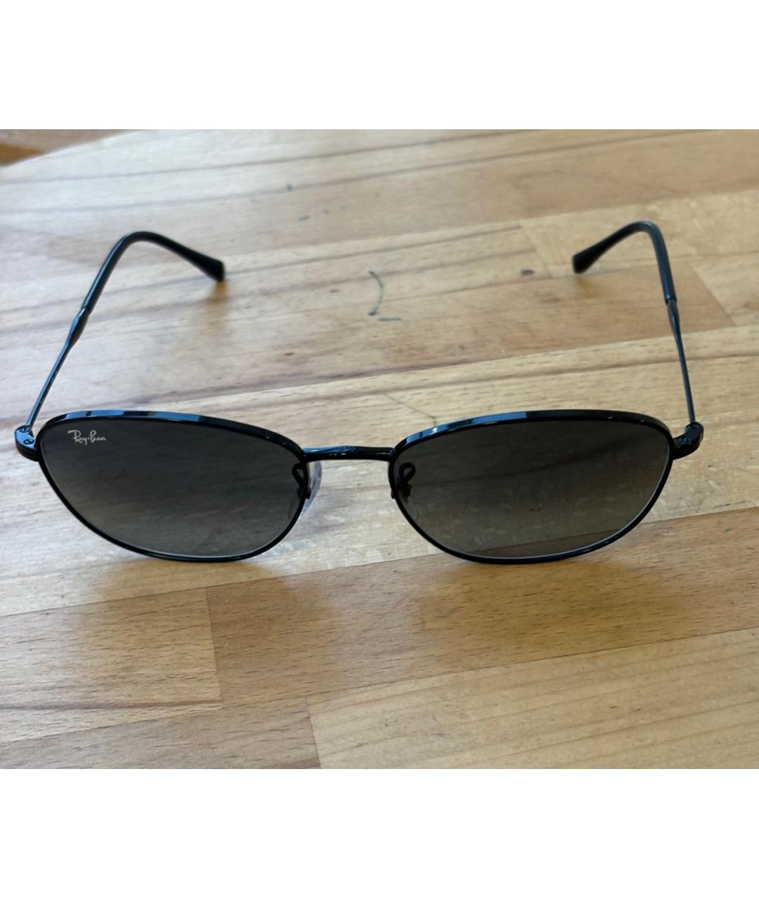 RAY BAN Черные металлические солнцезащитные очки, фото 8