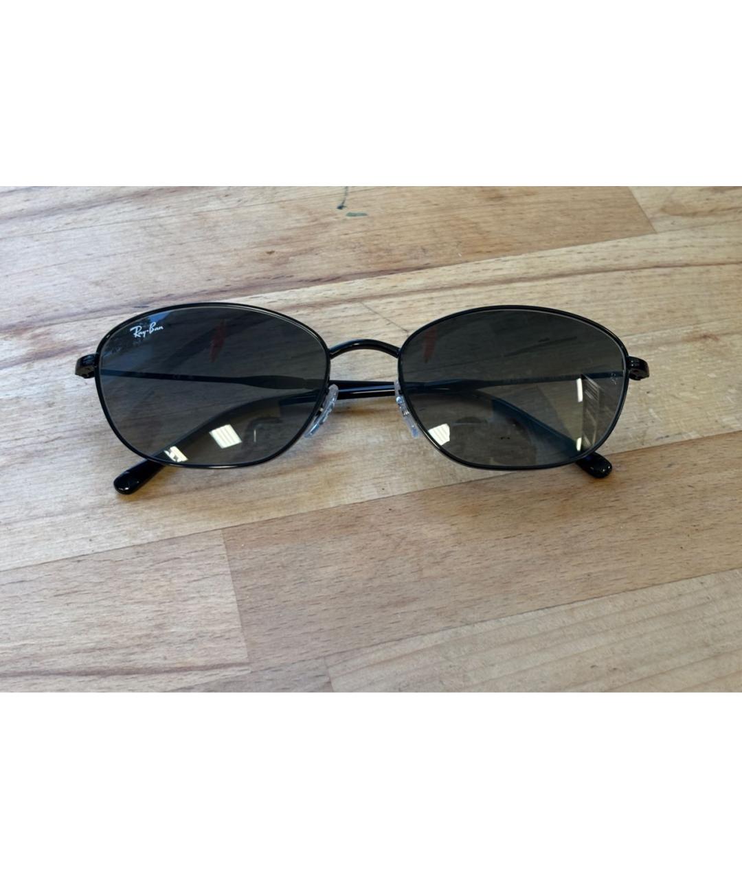 RAY BAN Черные металлические солнцезащитные очки, фото 6