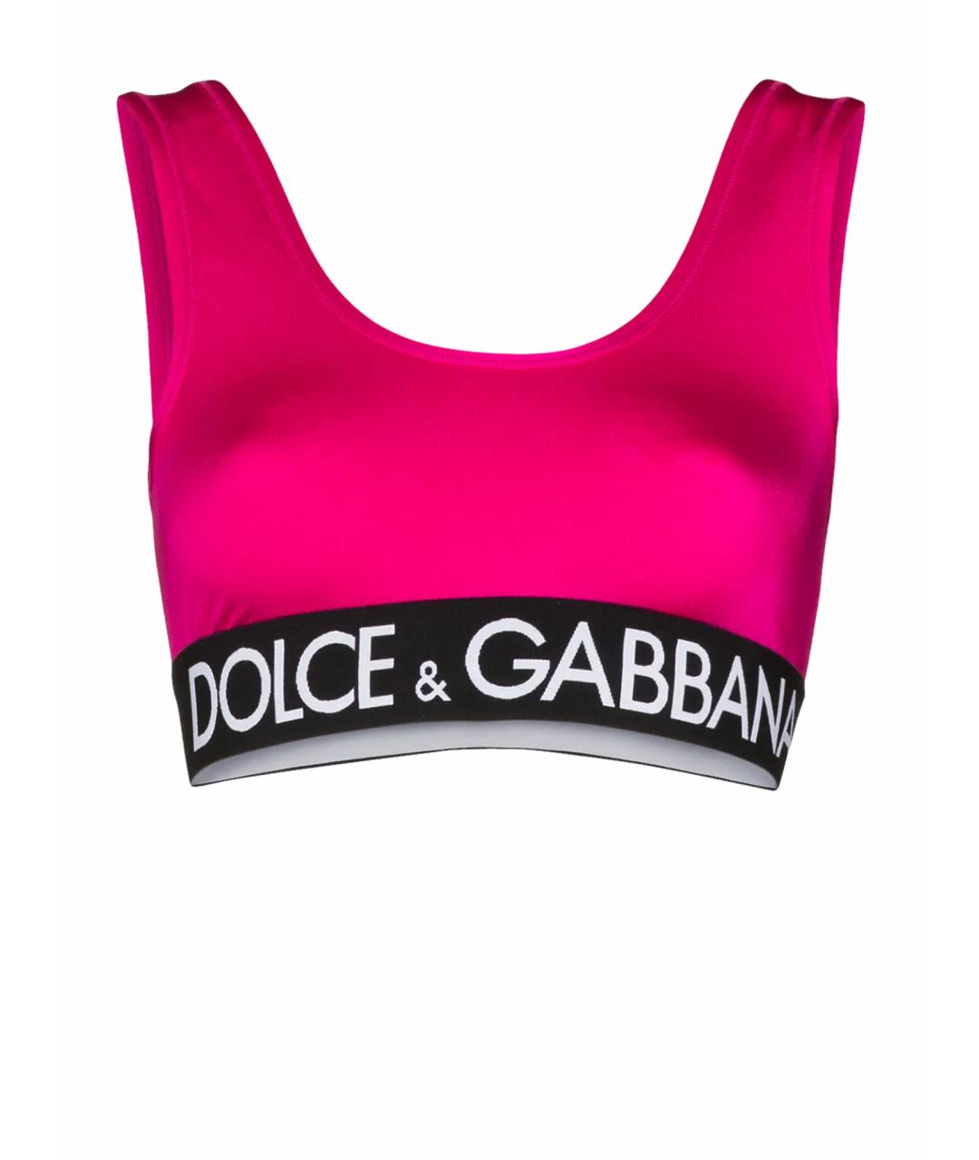 DOLCE&GABBANA Фуксия полиамидовая майка, фото 1