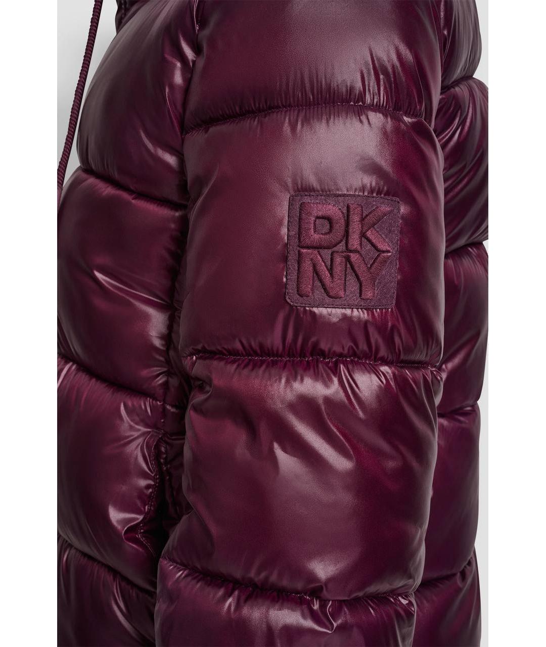 DKNY Бордовая полиамидовая куртка, фото 4
