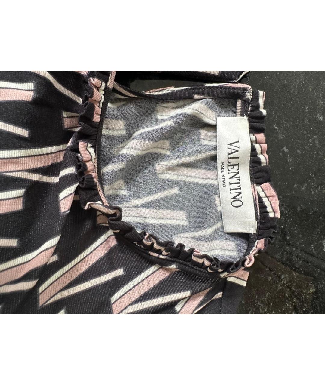 VALENTINO Синее вискозное платье, фото 3