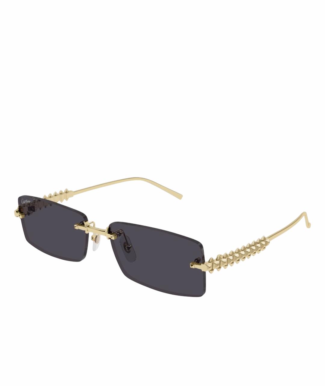 CARTIER Золотые металлические солнцезащитные очки, фото 1