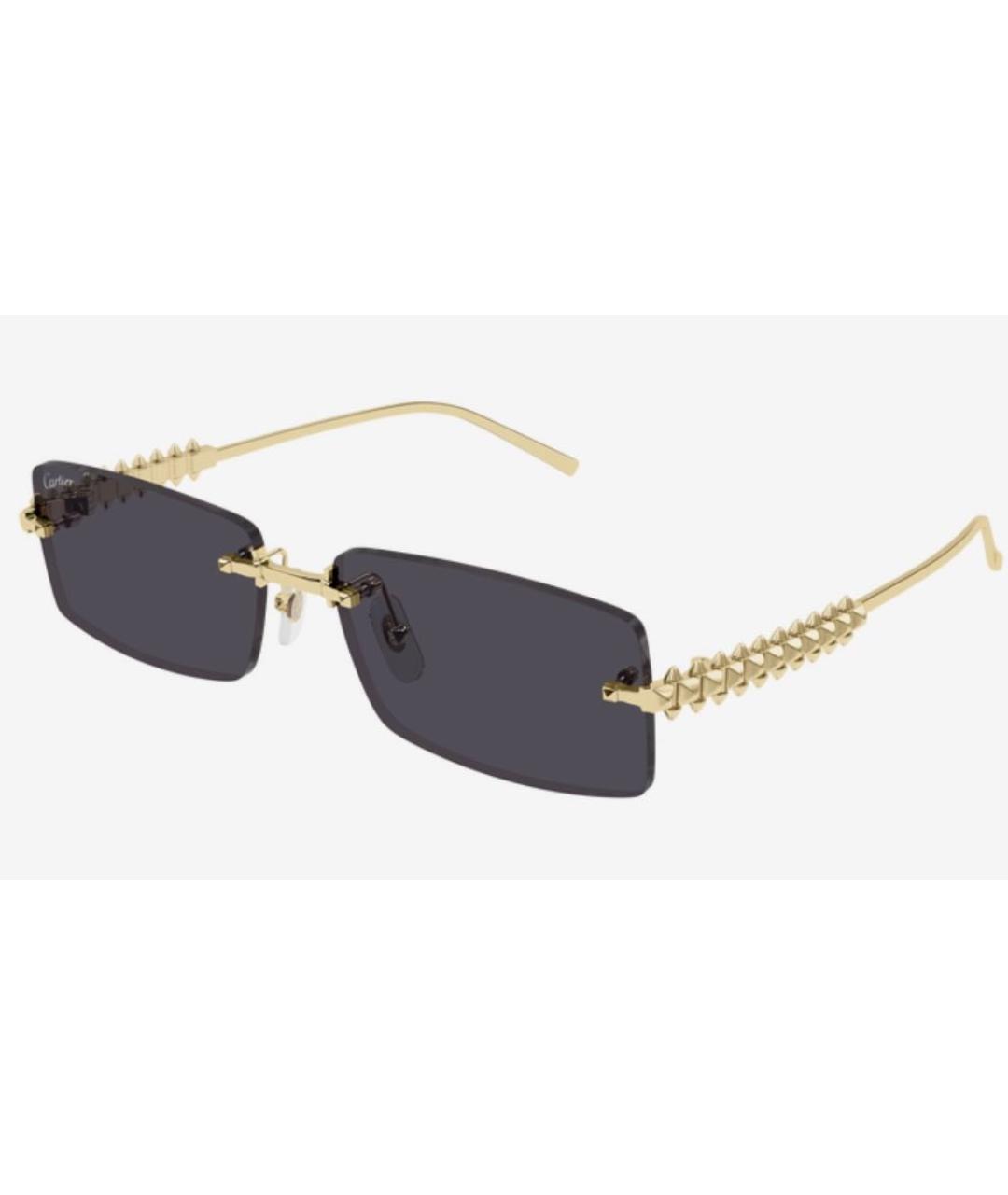 CARTIER Золотые металлические солнцезащитные очки, фото 4