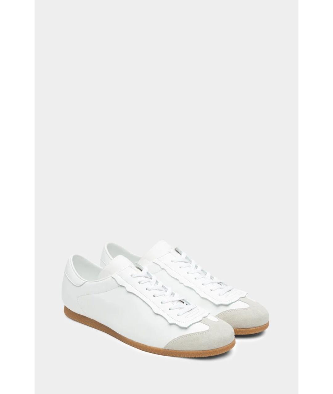 MAISON MARGIELA Белые кожаные кроссовки, фото 4