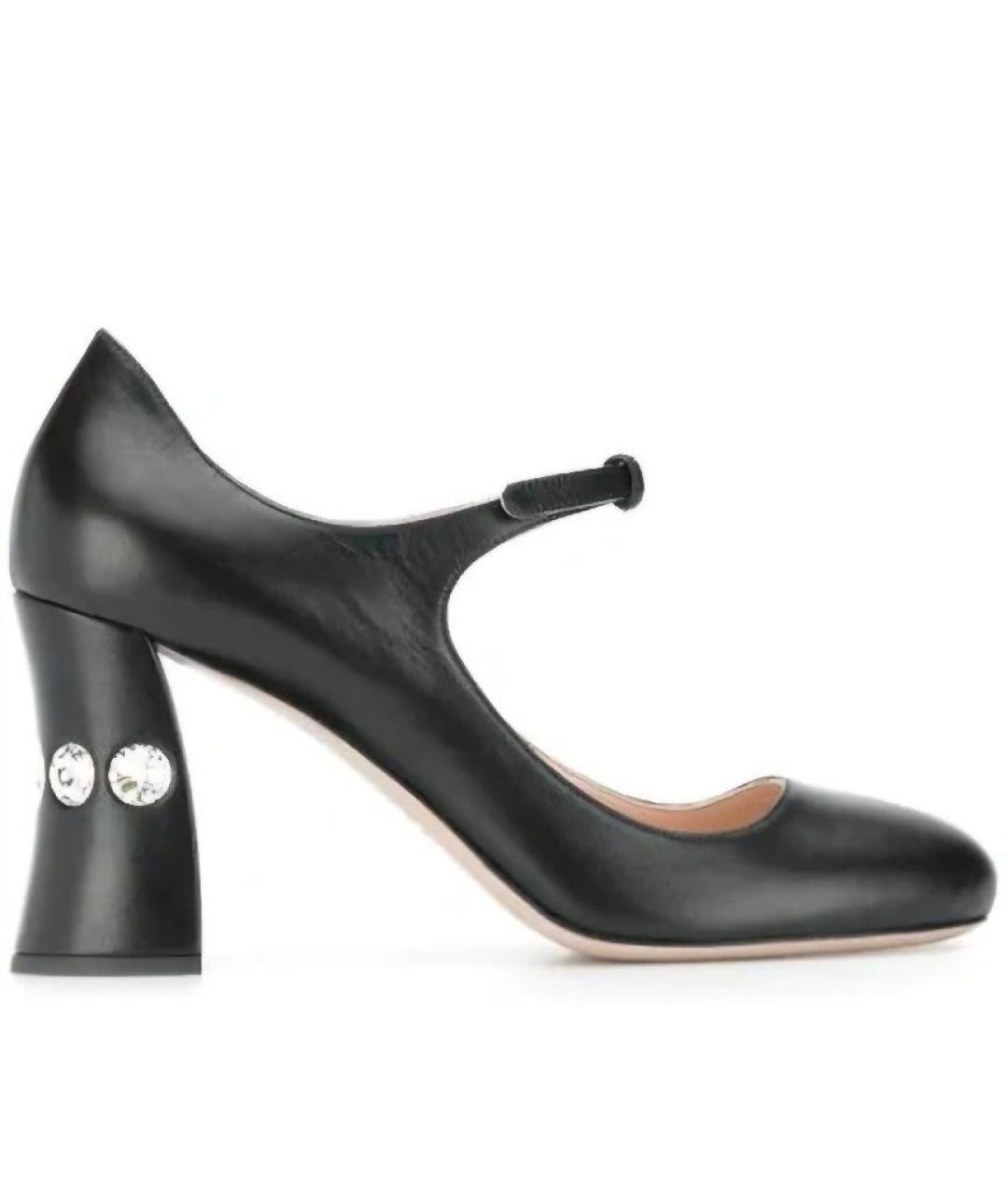 MIU MIU Черные кожаные туфли, фото 10