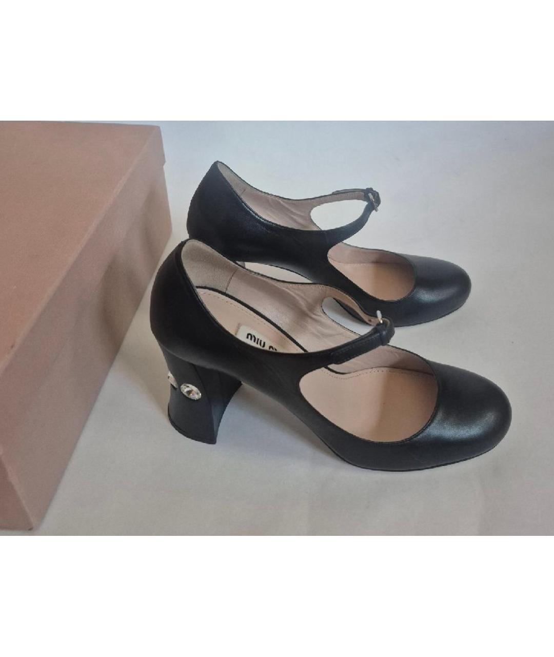 MIU MIU Черные кожаные туфли, фото 9