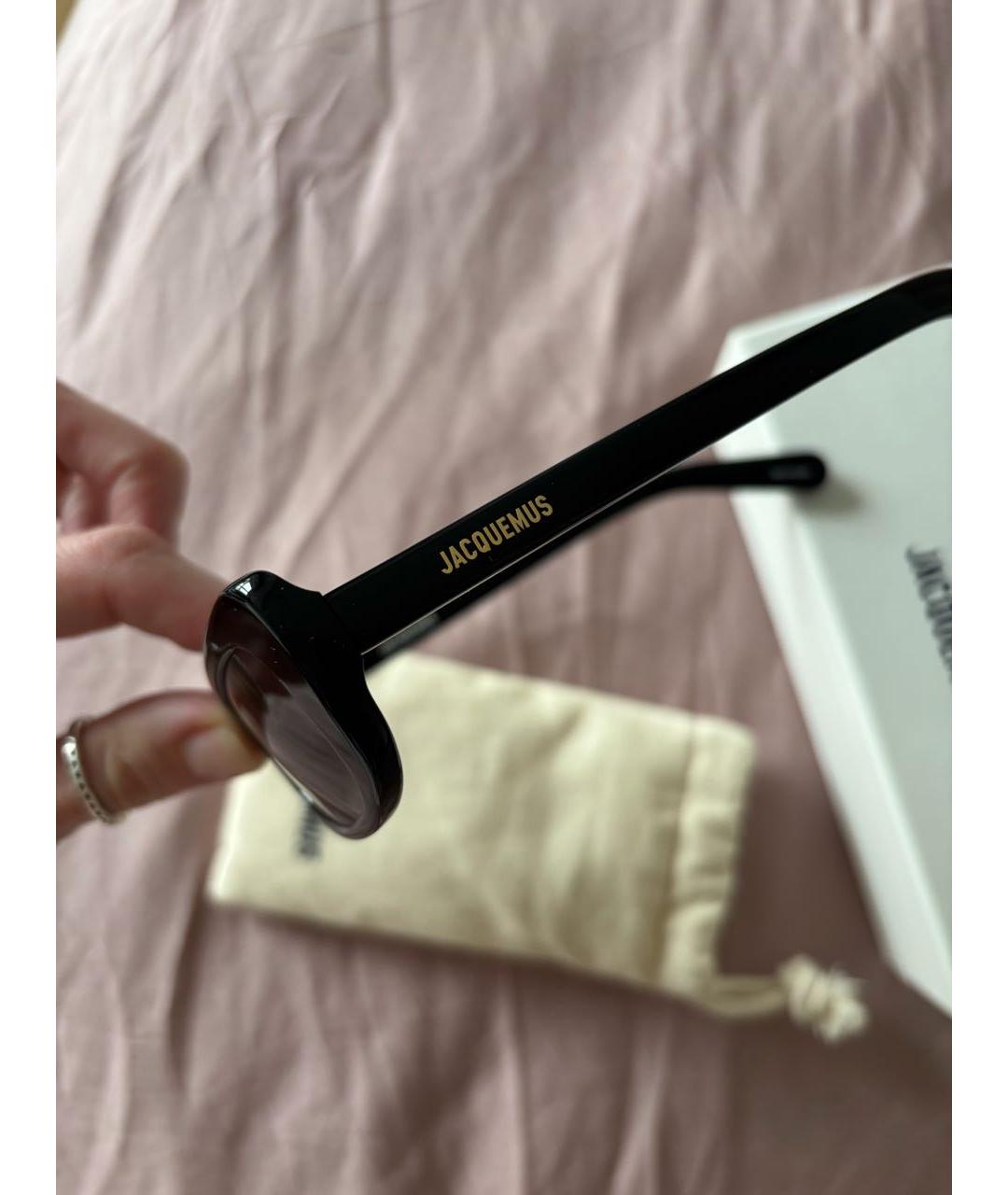 JACQUEMUS Черные пластиковые солнцезащитные очки, фото 3