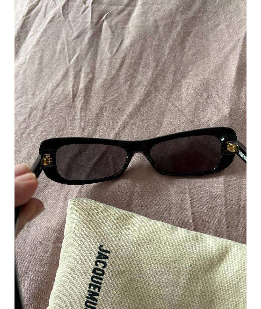 JACQUEMUS Черные пластиковые солнцезащитные очки, фото 2