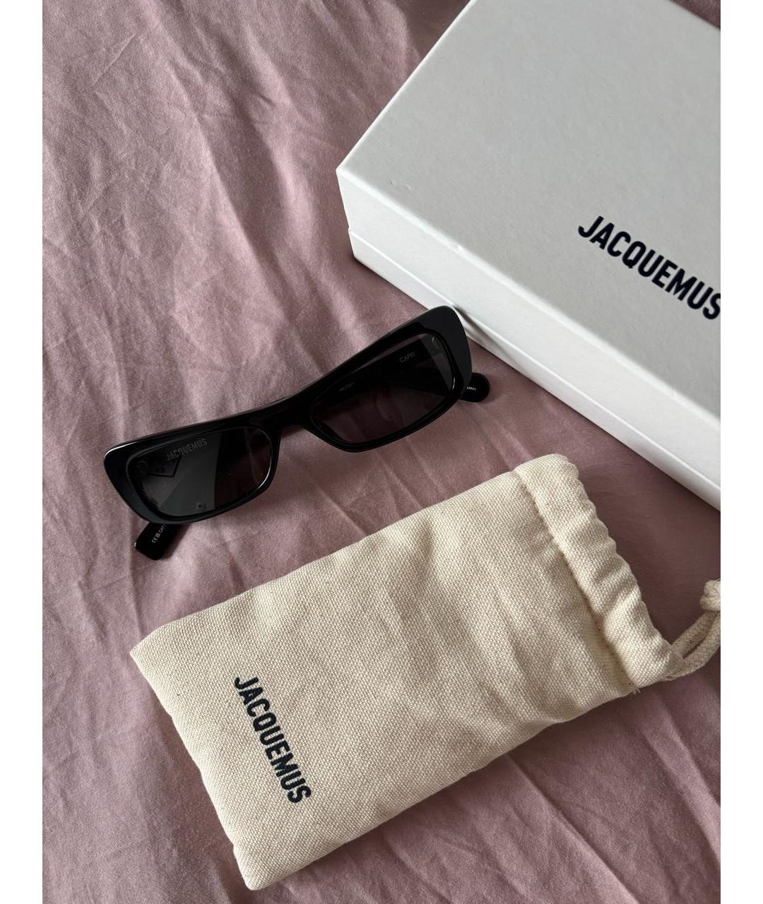 JACQUEMUS Черные пластиковые солнцезащитные очки, фото 5