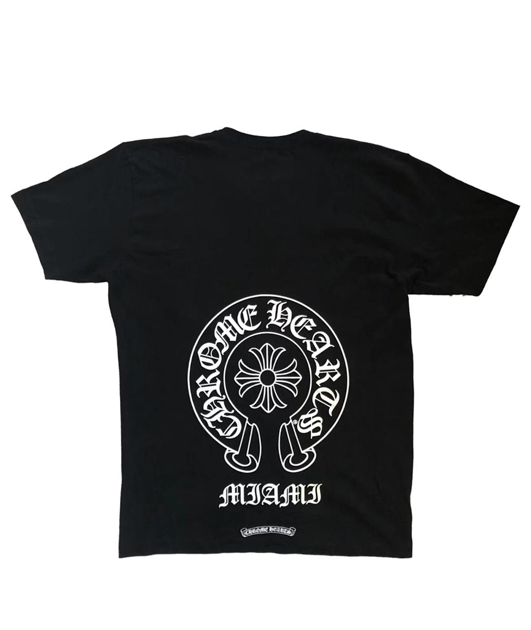 CHROME HEARTS Черная хлопковая футболка, фото 2