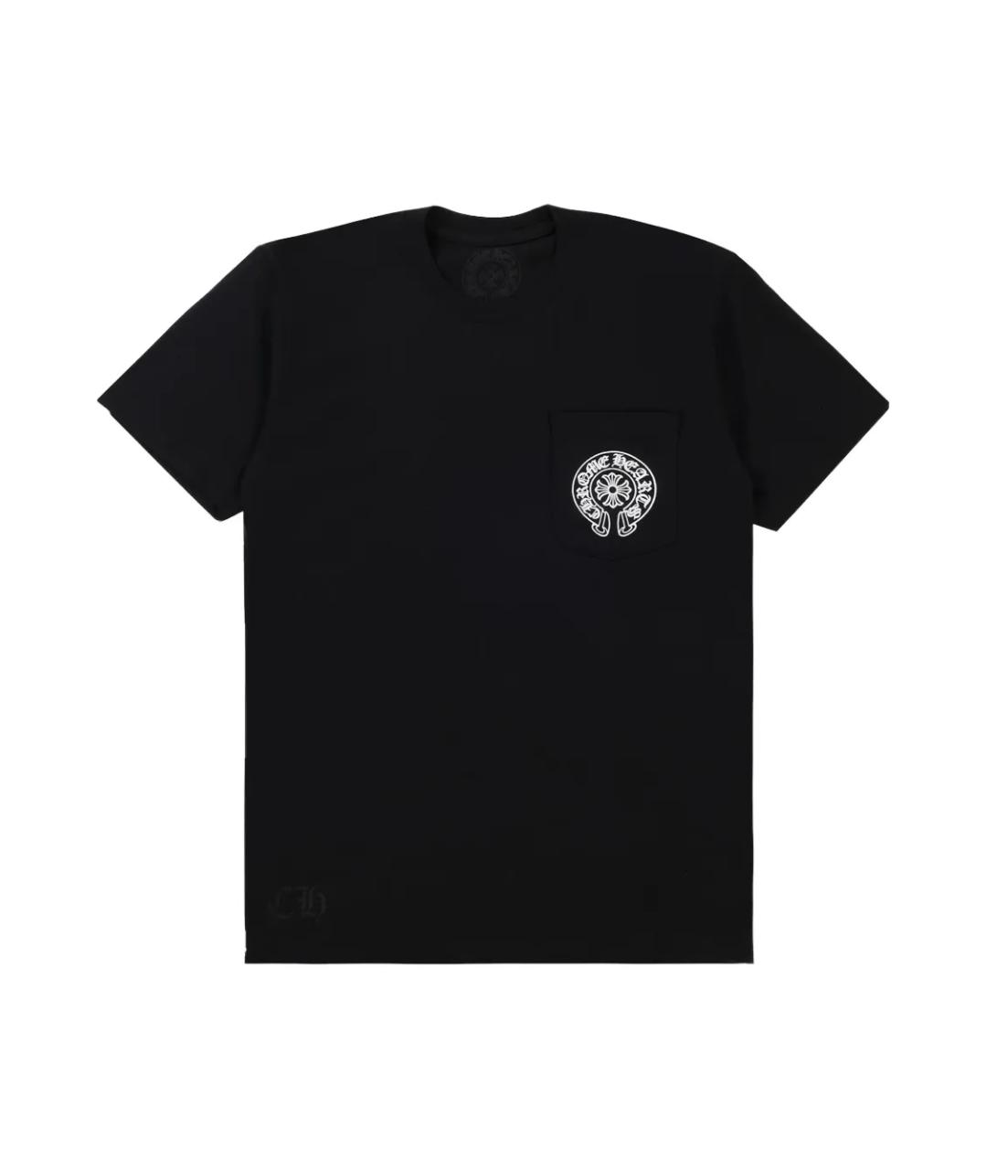 CHROME HEARTS Черная хлопковая футболка, фото 3