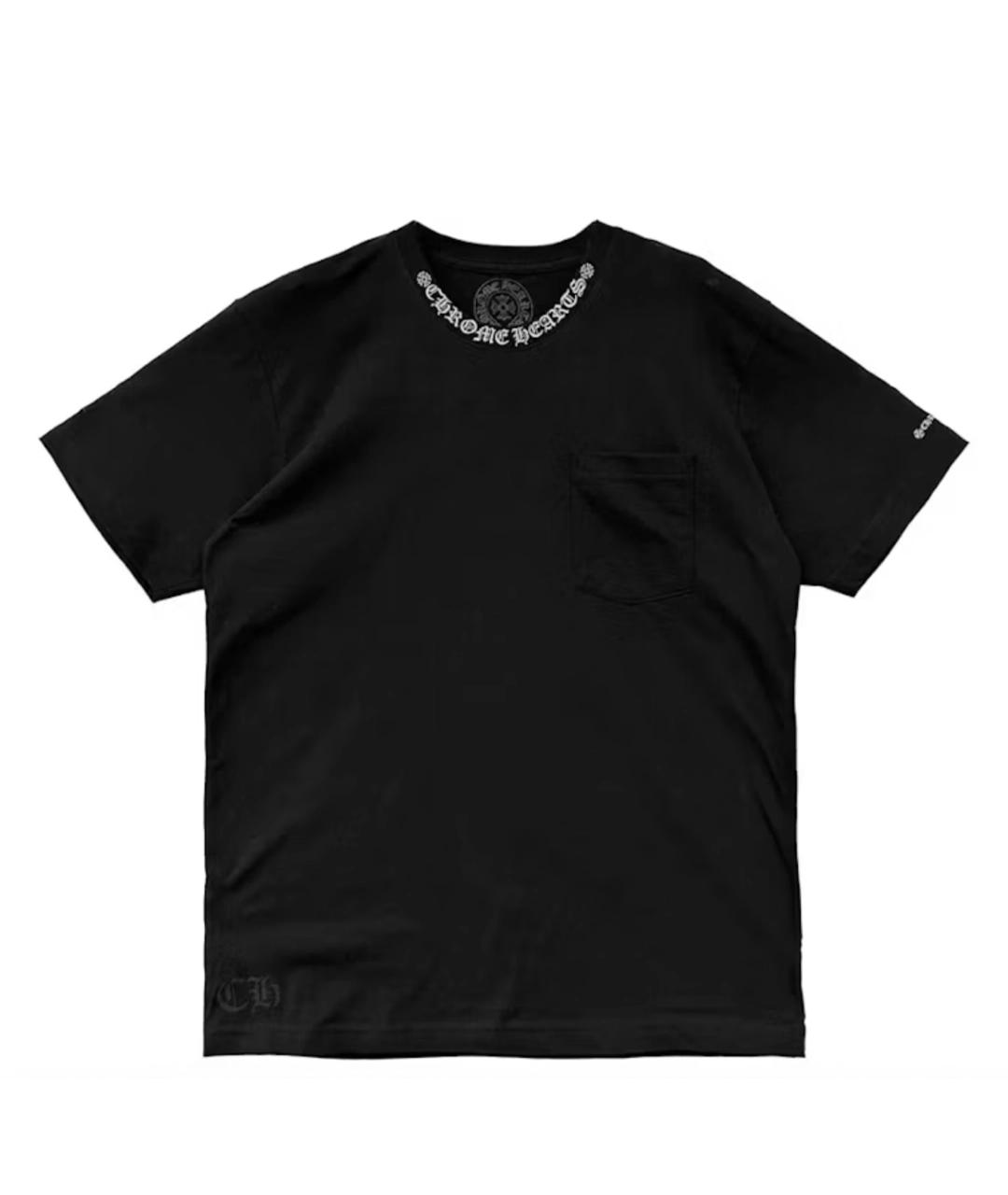 CHROME HEARTS Черная хлопковая футболка, фото 3