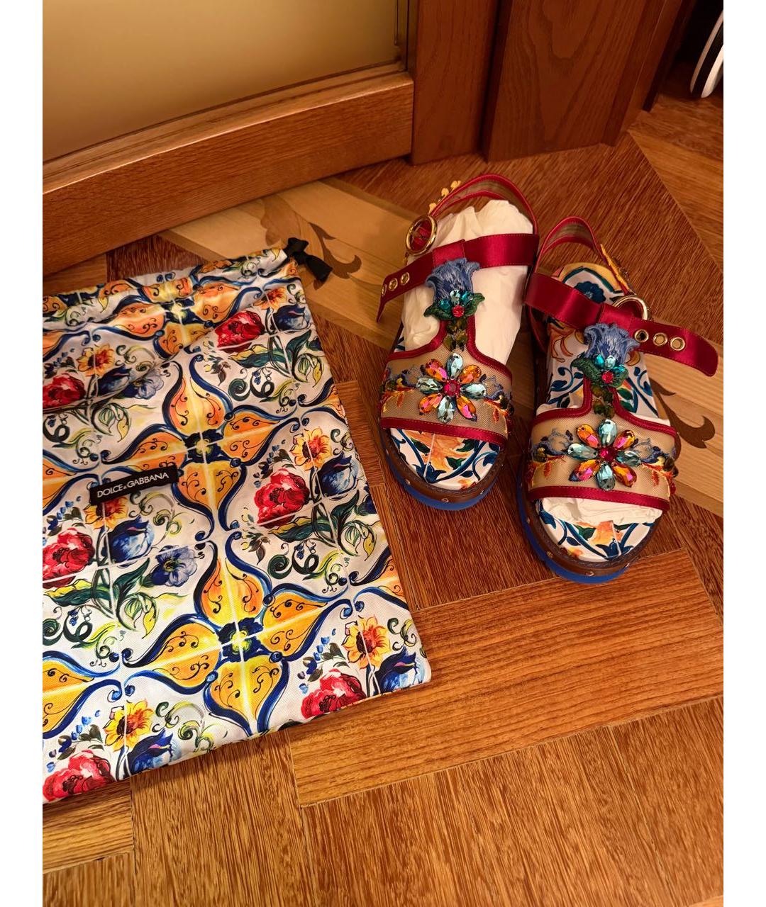 DOLCE&GABBANA Мульти сандалии, фото 5