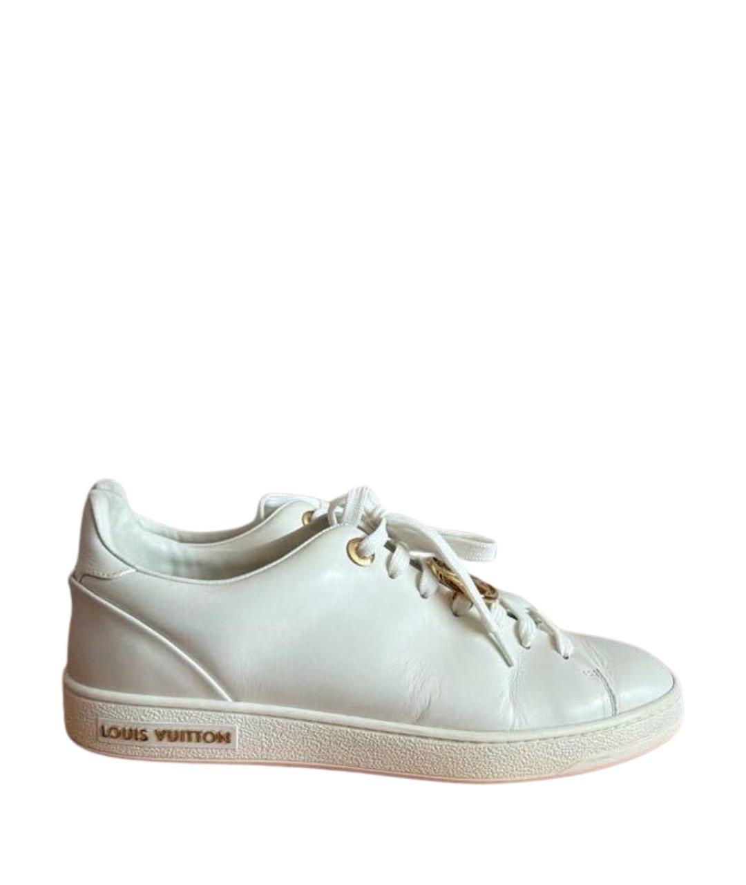 LOUIS VUITTON Белые кожаные кеды, фото 1